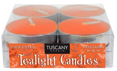 Tuscany Orange Tealights - 8 CT - Image 1