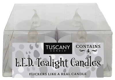 Tuscany Led White Tealights - 4 CT - Image 1