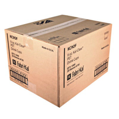 Fabri-Kal Kal-Clear PET Cold Drink Cups, 9 oz, Clear, Old Fashioned, 50/Sleeve, 20 Sleeves/Carton - Image 2