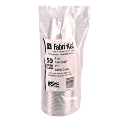 Fabri-Kal Kal-Clear PET Cold Drink Cups, 9 oz, Clear, Old Fashioned, 50/Sleeve, 20 Sleeves/Carton - Image 3