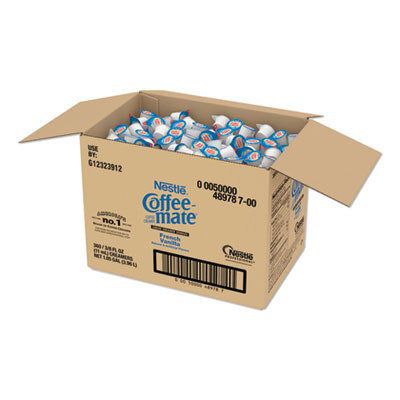 Coffee mate Liquid Coffee Creamer, French Vanilla, 0.38 oz Mini Cups, 360 Cups/Carton - Image 1