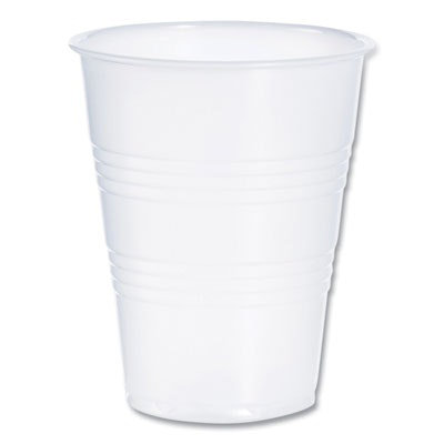 Dart High-Impact Polystyrene Cold Cups, 9 oz, Translucent, 100 Cups/Sleeve, 25 Sleeves/Carton - Image 1