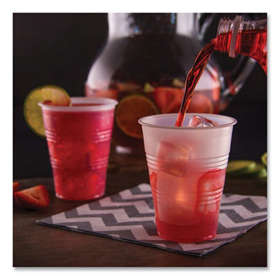 Dart High-Impact Polystyrene Cold Cups, 9 oz, Translucent, 100 Cups/Sleeve, 25 Sleeves/Carton - Image 3