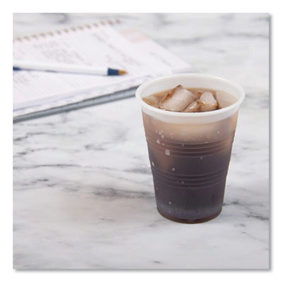 Dart High-Impact Polystyrene Cold Cups, 9 oz, Translucent, 100 Cups/Sleeve, 25 Sleeves/Carton - Image 4