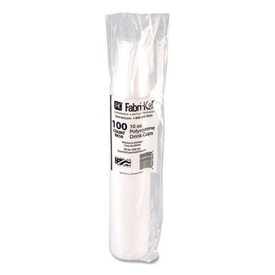Fabri-Kal RK Ribbed Cold Drink Cups, 10 oz, Clear, 100/Sleeve, 25 Sleeves/Carton - Image 2