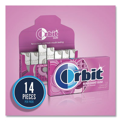 Orbit Sugar-Free Chewing Gum, Bubblemint, 12/Box - Image 2