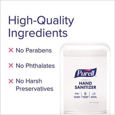 PURELL Advanced Hand Sanitizer Fragrance Free Foam, For ES10 Automatic Dispensers, 1,200 mL Refill, Fragrance Free, 2/Carton - Image 4