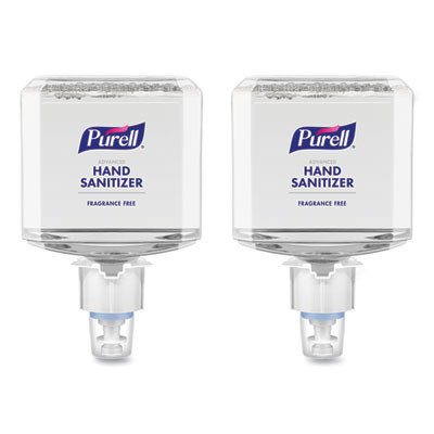 PURELL Advanced Hand Sanitizer Gentle and Free Foam, 1,200 mL Refill, Fragrance-Free, For ES4 Dispensers, 2/Carton - Image 1