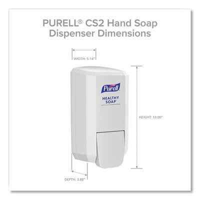 PURELL CS2 Hand Sanitizer Dispenser, 1,000 mL, 5.14 x 3.83 x 10, White, 6/Carton - Image 3