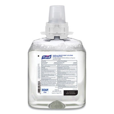 PURELL Healthcare HEALTHY SOAP 0.5% PCMX Antimicrobial Foam, For CS4 Dispensers, Fragrance-Free, 1,250 mL, 4/Carton - Image 1