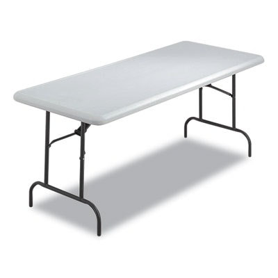 Iceberg IndestrucTables Too 600 Series Folding Table, Rectangular, 72" x 30" x 29", Platinum - Image 1