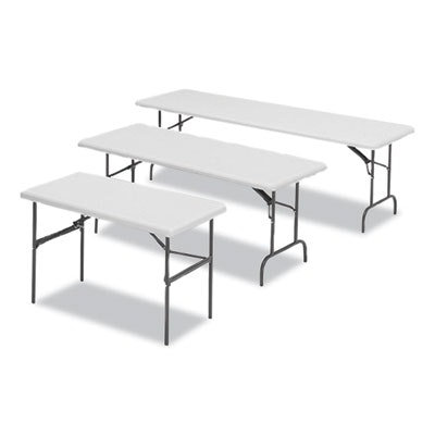 Iceberg IndestrucTables Too 600 Series Folding Table, Rectangular, 72" x 30" x 29", Platinum - Image 3