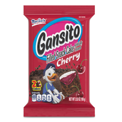 Marinela Gansito Cherry And Creme Filled Snack Cakes Twin Pack - 3.53 OZ