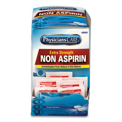 PhysiciansCare Pain Relievers/Medicines, XStrength Non-Aspirin Acetaminophen, 2/Packet, 125 Packets/Box - Image 3