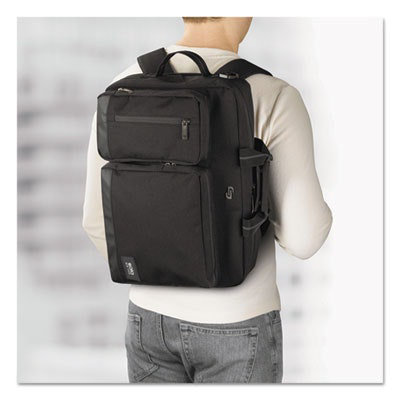 Solo Urban Hybrid Briefcase, Fits Devices Up to 15.6", Polyester, 5 x 17.25 x 17.24, Black - Image 2