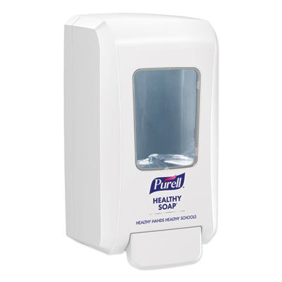 PURELL FMX-20 Soap Push-Style Dispenser, 2,000 mL, 4.68 x 6.5 x 11.66, For K-12 Schools, White, 6/Carton - Image 3