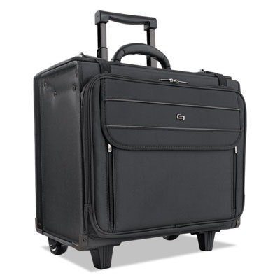 Solo Classic Rolling Catalog Case, Fits Devices Up to 17.3", Polyester, 18 x 7 x 14, Black - Image 2