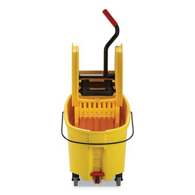 Rubbermaid WaveBrake 2.0 Bucket/Wringer Combos, Down-Press, 44 qt, Plastic, Yellow - Image 2