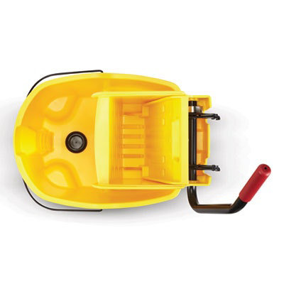 Rubbermaid WaveBrake 2.0 Bucket/Wringer Combos, Down-Press, 44 qt, Plastic, Yellow - Image 3