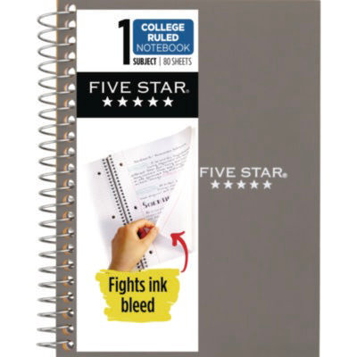Five Star Wirebound Notebook, 1-Subject, Medium/College Rule, Randomly Assorted Cover Color (80) 7.5 x 5.5 Sheets - Image 2