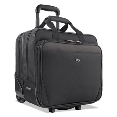Solo Classic Rolling Case, Fits Devices Up to 17.3", Polyester, 16.75 x 7 x 14.38, Black - Image 2