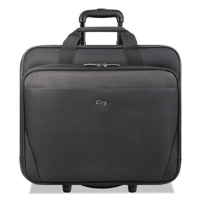 Solo Classic Rolling Case, Fits Devices Up to 17.3", Polyester, 16.75 x 7 x 14.38, Black - Image 1