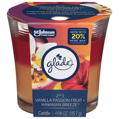 Glade 2 In 1 Candle Vanilla Passion Fruit & Hawaiian Breeze 4.08 Oz - 4.08 OZ - Image 3