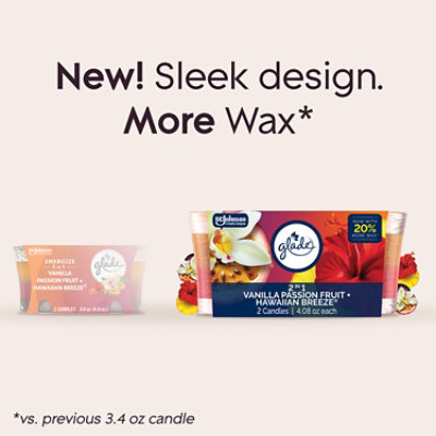 Glade Candle 2 In 1, Vanilla Passion Fruit & Hawaiian Breeze - 2-4.08 Oz. - 2-4.08O - Image 3