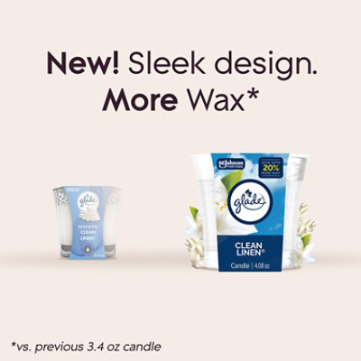 Glade Candle, Clean Linen - 4.08 Oz. - 4.08 OZ - Image 3