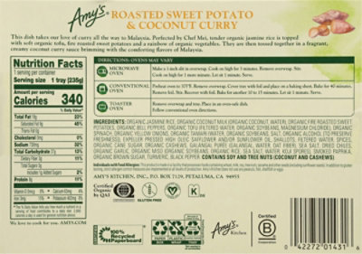 Amys Entree Roasted Sweet Potato Coconut Curry - 8.3 OZ - Image 5