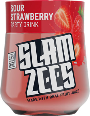 Slamzees Sour Strawberry 187 Ml Wine - 187 ML - Image 1