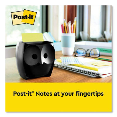 Post-it Owl-Shaped Dispenser, For 3 x 3 Pads, Black, Includes 45-Sheet Citron Super Sticky Dispenser Pop-Up Pad - Image 4