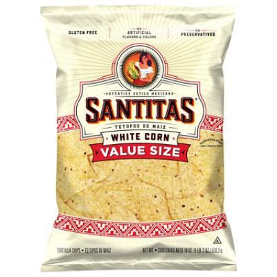 Santitas Tortilla Chips White 18oz - 18 OZ - Image 1