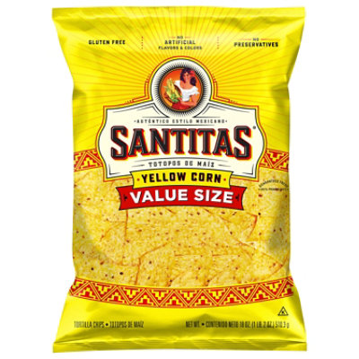 Santitas Tortilla Chips Yellow 18oz - 18 OZ - Image 3