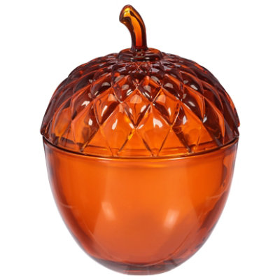 Pad Glass Acorn Candle Applewd - 9 OZ - Image 3