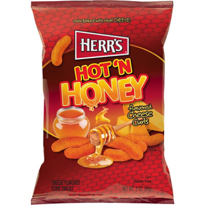 Herrs Cheese Curls Hot N Honey 3oz - 3 OZ - Image 1