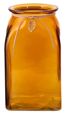 Overjoyed Boutique Gilded Leaf Candle Holder Small Yellow - EA - Image 1