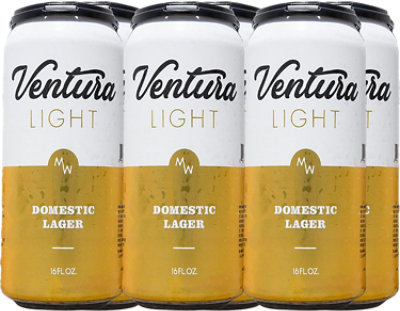 Ventura Light Lager 6pk 16 Oz Cans - 6-16 FZ - Image 1