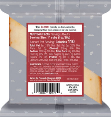 Sartori Chs Chdr Sriracha Brick - 5 OZ - Image 6