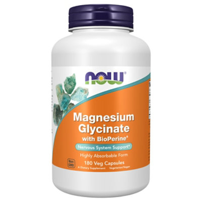 Now Magnesium Glycinate With Bioperine - 180 CT - Image 1