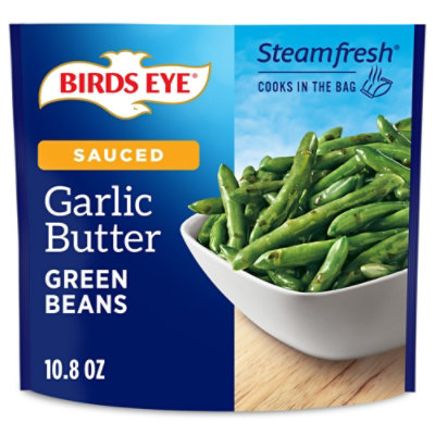 Birds Eye Steamfresh Garlic Butter Green Beans Frozen Vegetables, 10.80 Oz - 10.8 OZ - Image 1