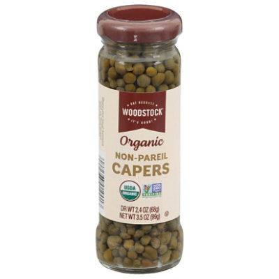 Woodstock Capers Non Pareil Organic - 3.5 OZ - Image 1