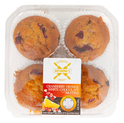 Antoninas Muffins Crn Orng Wht Chcange Muffins W/melted White Chocolate, 4ct, 14oz - 14 OZ - Image 1