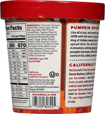 McConnell's Pumpkin Spiced Latte Ice Cream - 1 Pint - Image 6