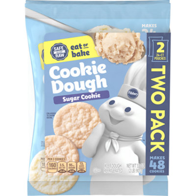Pillsbury Ready To Bake Sugar Cookie Dough 24 Count, 2 Pack - 32 OZ - Image 2
