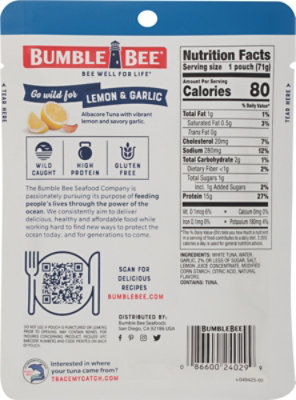 Bumble Bee Lemon Garlic Albacore Tuna In Water 2.5oz Pouch - 2.5 OZ - Image 6