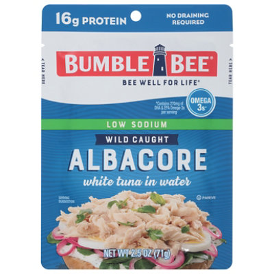 Bumble Bee Low Sodium Albacore Tuna In Water 2.5oz Pouch - 2.5 OZ - Image 2