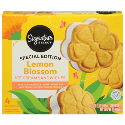 Signature Select Lemon Flower Ice Cream Sandwiches 4-3.38 Fz - 4-3.38F - Image 2