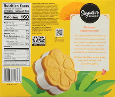 Signature Select Lemon Flower Ice Cream Sandwiches 4-3.38 Fz - 4-3.38F - Image 5