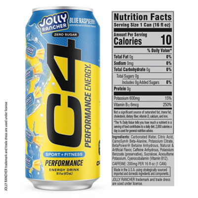 C4 Energy Jolly Rancher Blue Raspberry 16fz - 16 FZ - Image 5